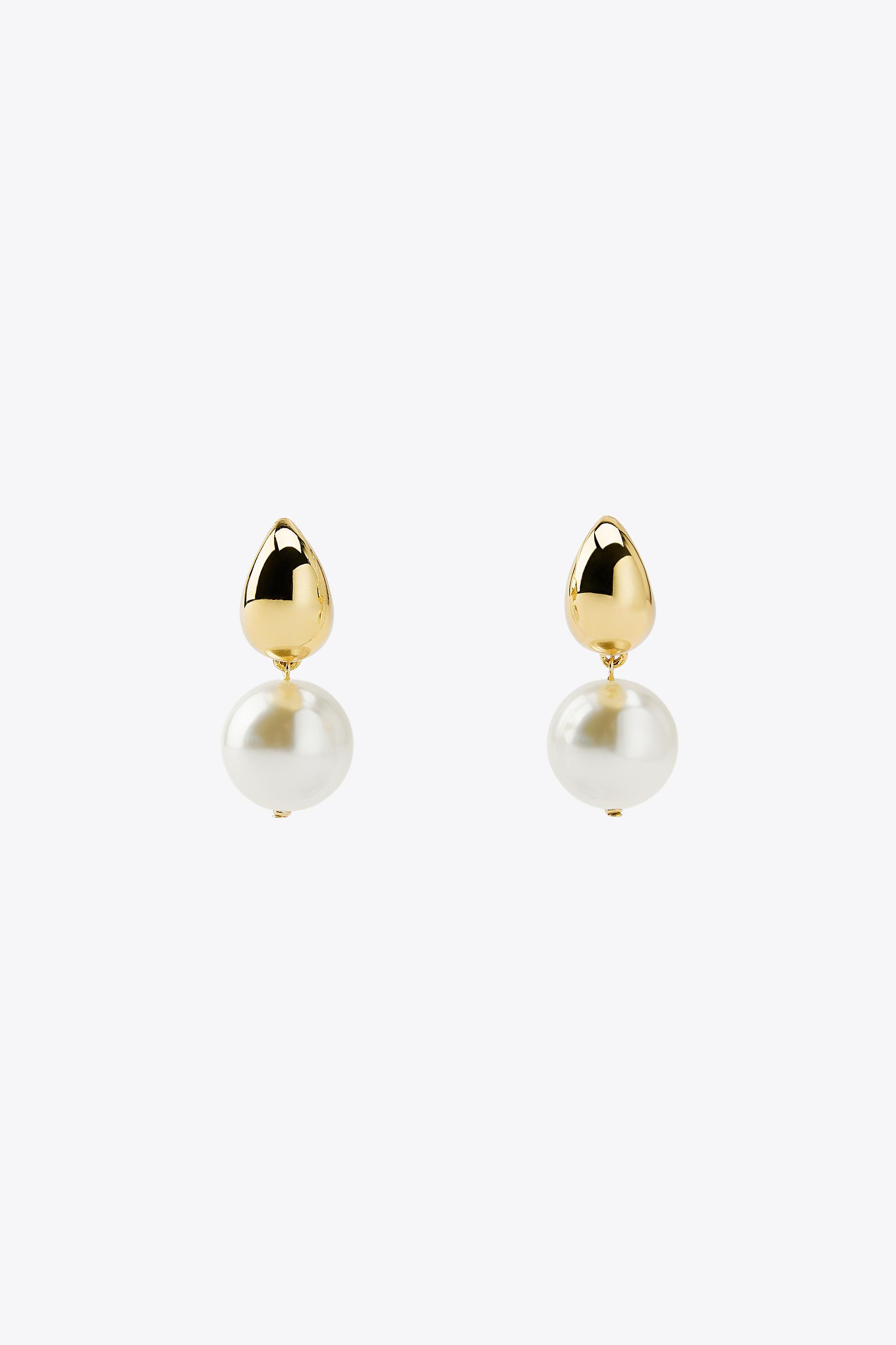 PEARL HOOP EARRINGS | Zara US