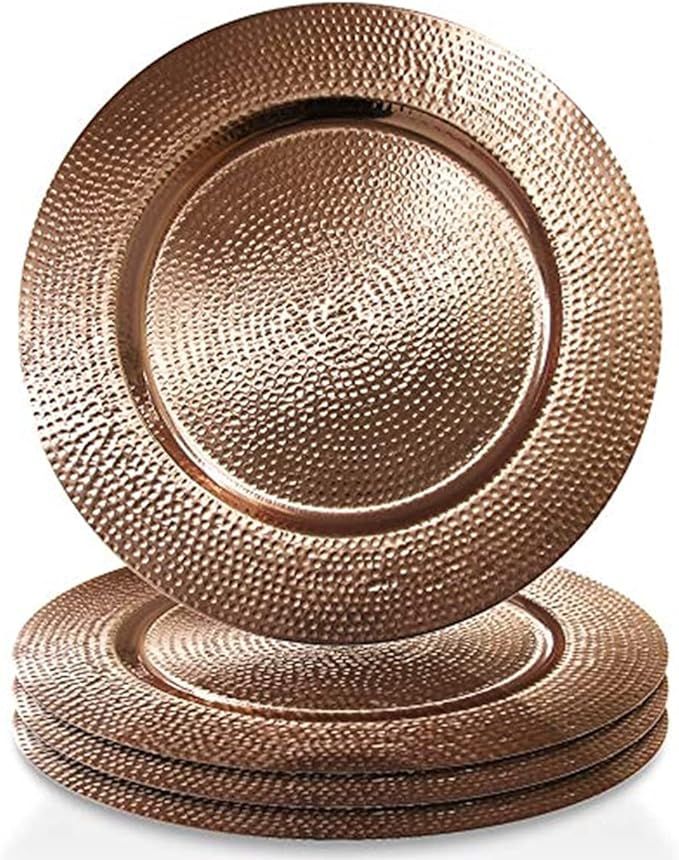 American Atelier Charger Plate Large 13” Set of 4 Decorative Service Plate for Home, Profession... | Amazon (US)