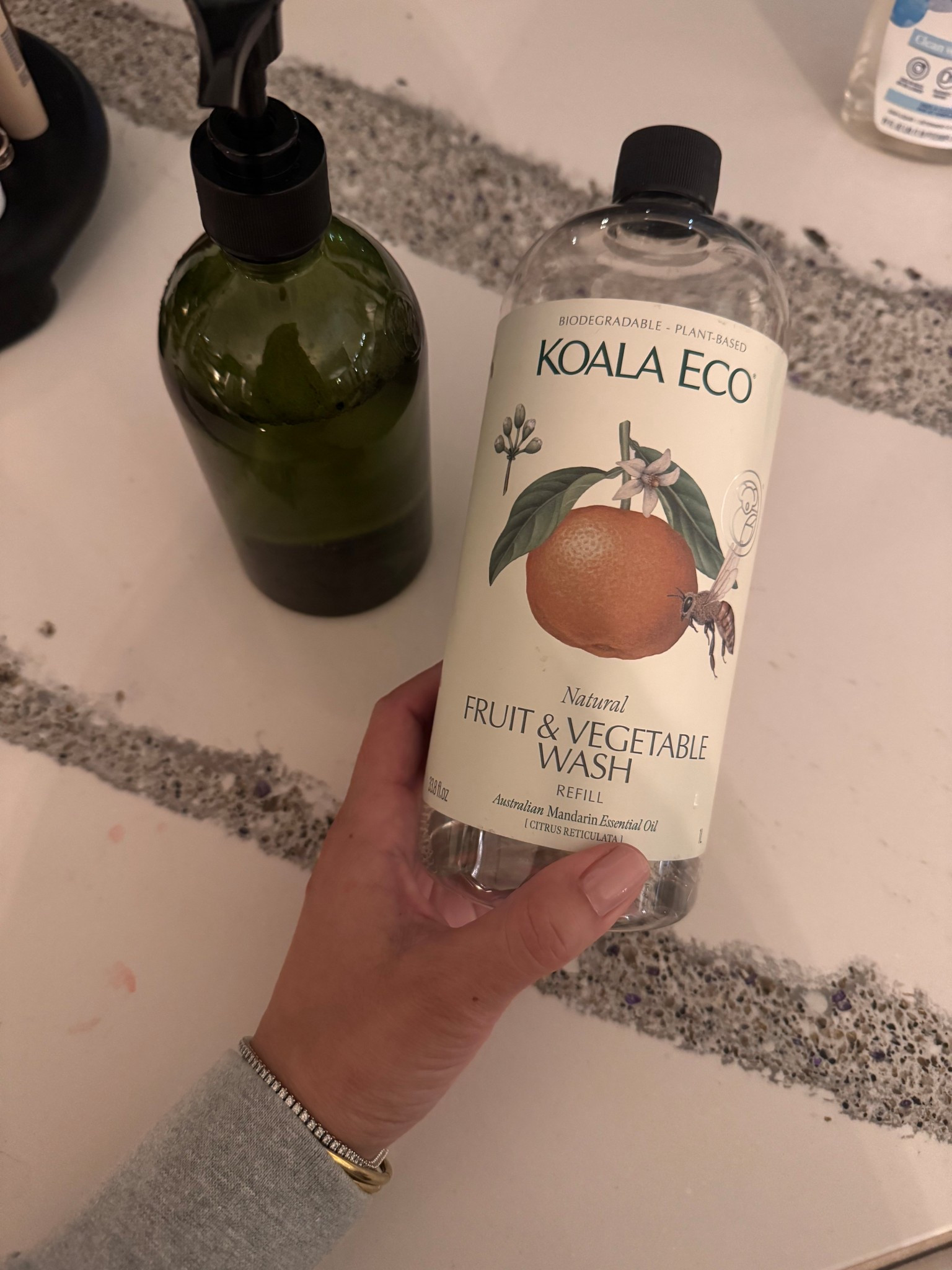 I use this wash for all my vegetable and fruits. As soon as I get them home I soak them in this wash, rinse and let air dry. Then I’ll prep and cut the produce if needed and store in the fridge. I think this helps the produce last longer, or at least the whole process does  

#LTKdayinmylife #LTKfoodie #LTKmomlife