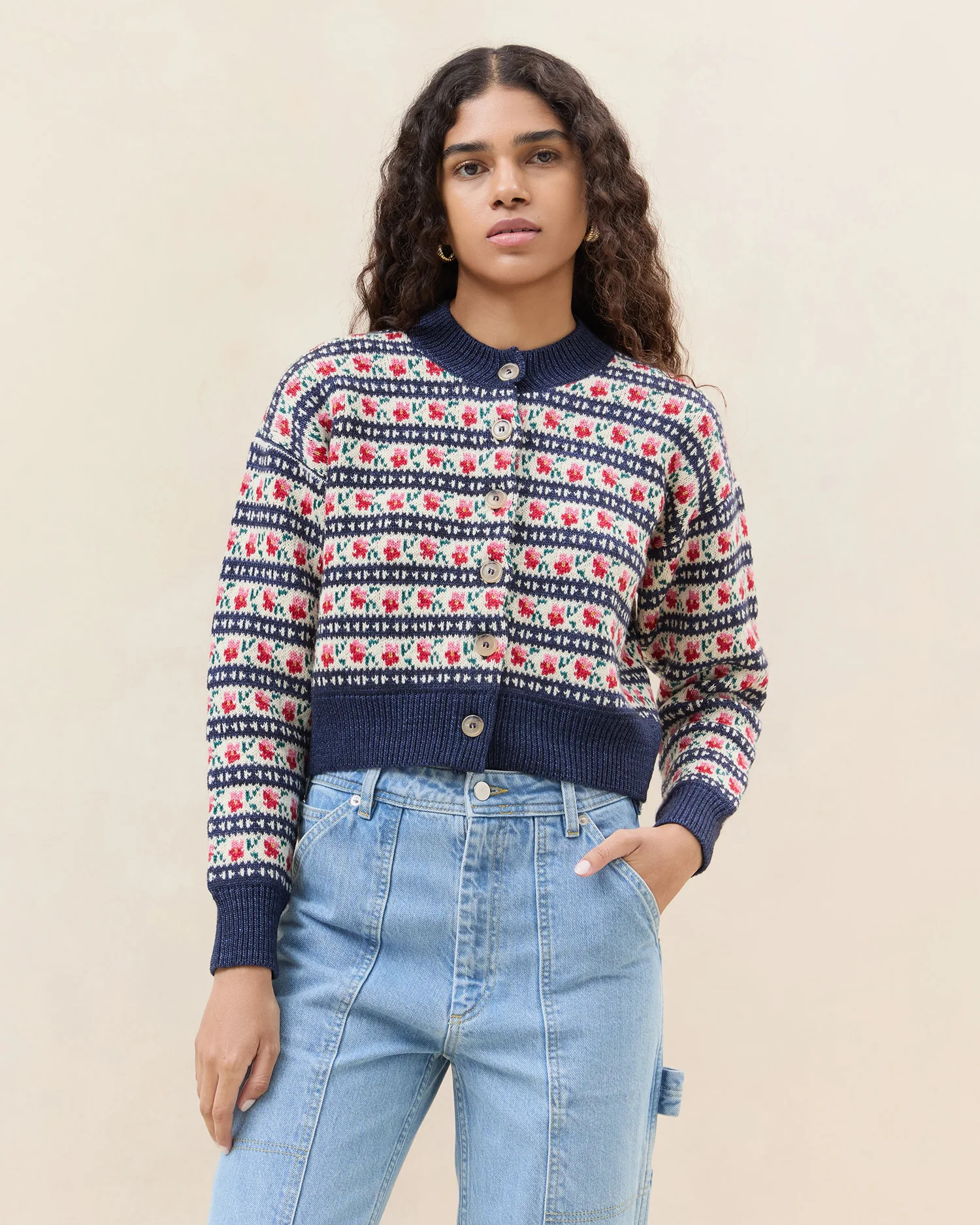 Idris Intarsia Cardigan | Loeffler Randall