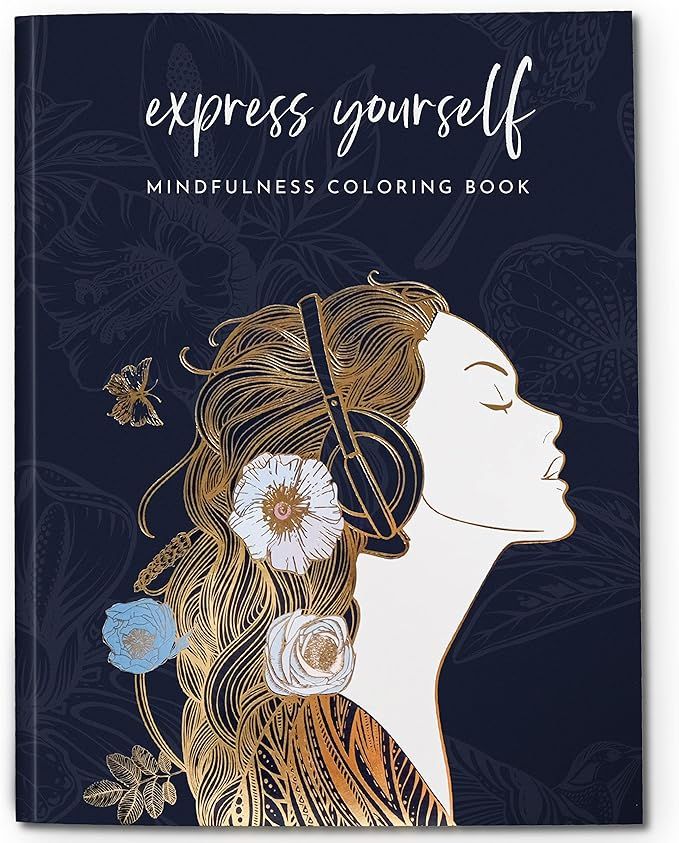 RYVE Adult Coloring Book for Women - Mindfulness Coloring Book with Personal Growth Prompts - Col... | Amazon (US)