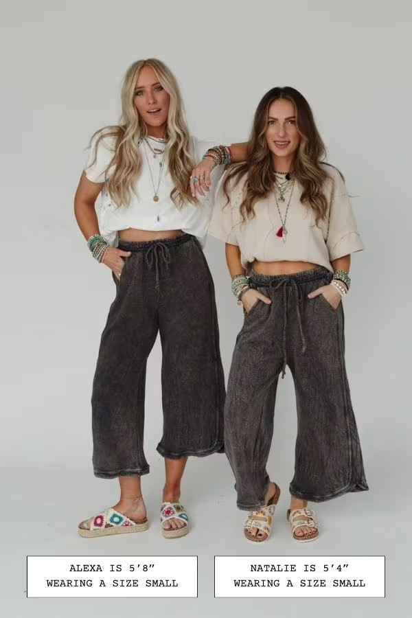 So Comfy Wide Leg Pant Cropped Length — Three Bird Nest | Three Bird Nest