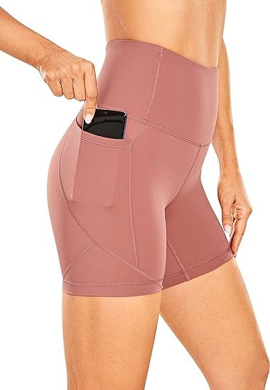 CRZ YOGA Women's Naked Feeling Biker Shorts 5 Inches - Workout for Women Athletic Yoga Shorts Tig... | Amazon (US)