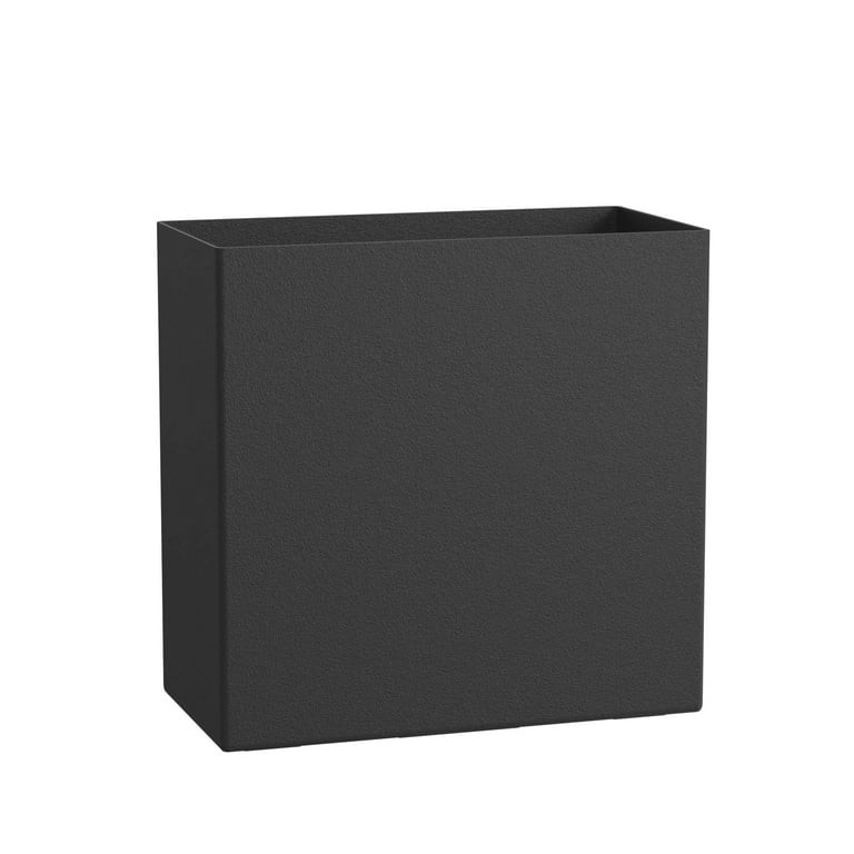 Mainstays Asher 24" x 12" x 24" Rectangle Rich Black Plastic Planter | Walmart (US)
