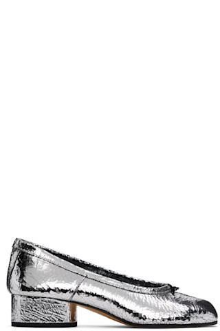 Silver Tabi Broken Mirror Heels | SSENSE