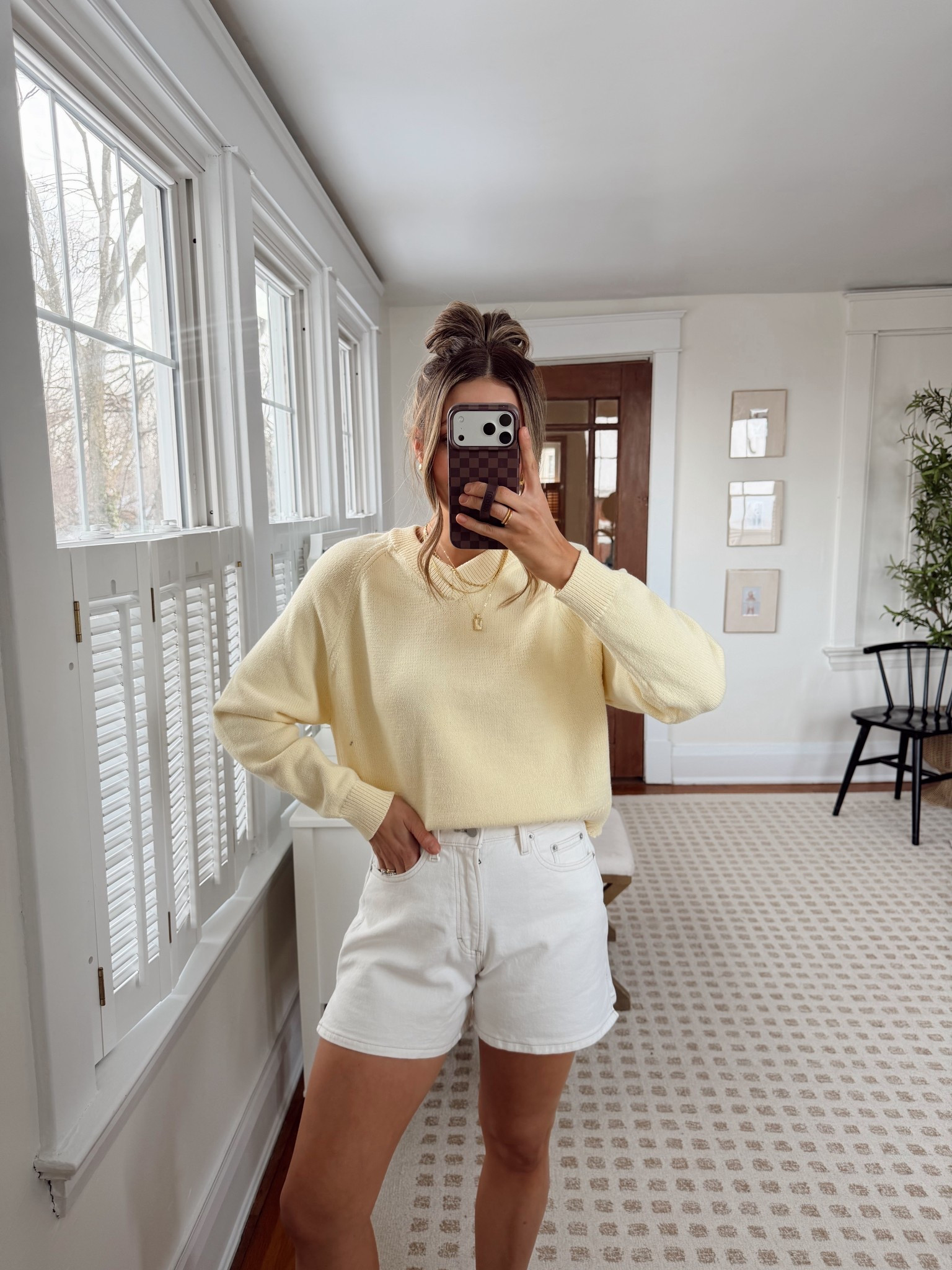 Best target denim shorts I’ve ever tried size 6
Yellow sweater size S 

#LTKgrwm #LTKSeasonal #LTKootd