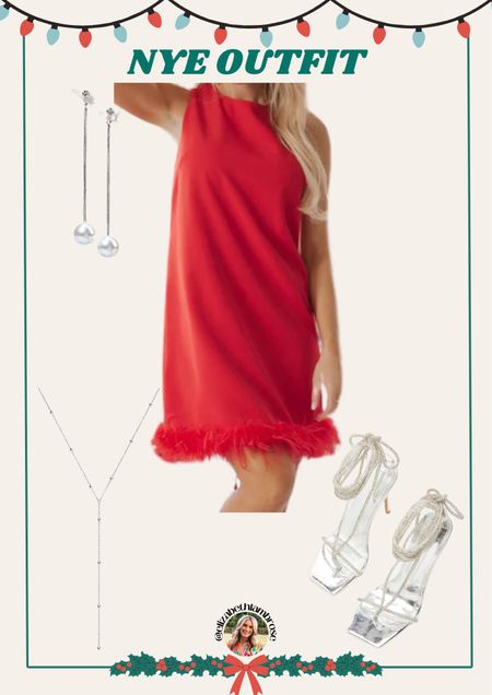 new year’s eve red outfit!! love this! so cute for a christmas party too! 

#reddress #feathertrim #dress #holiday #sparkle #newyears #newyearseve

#LTKparties #LTKHoliday #LTKstyletip