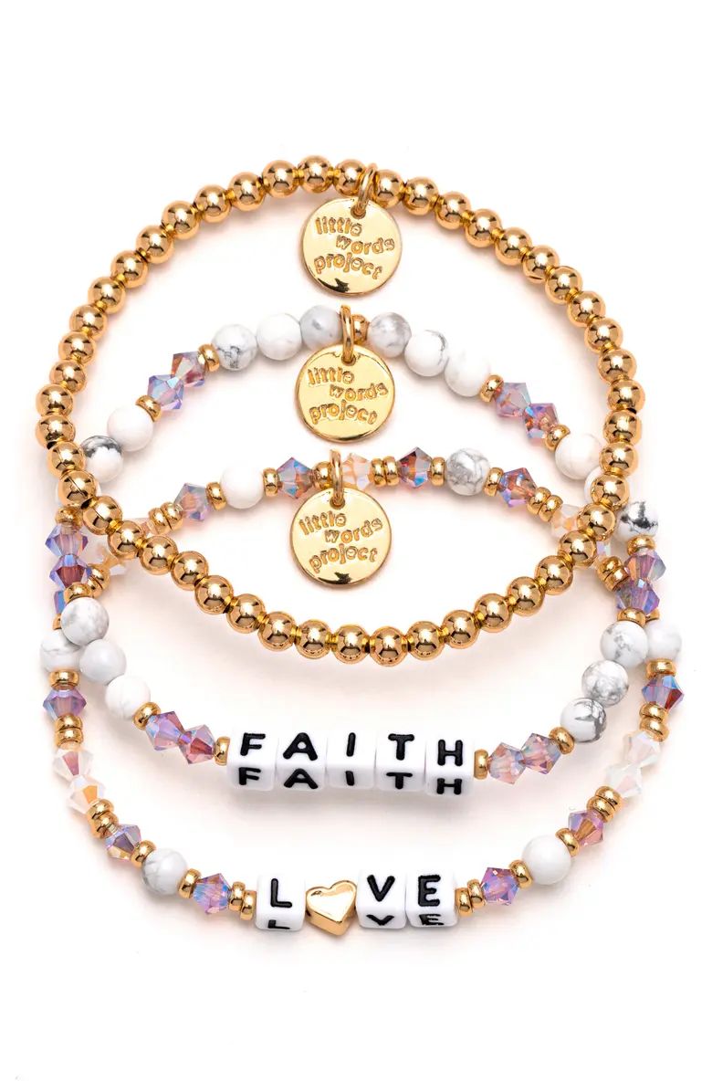 Faith & Hope Set of 3 Beaded Bracelets | Nordstrom