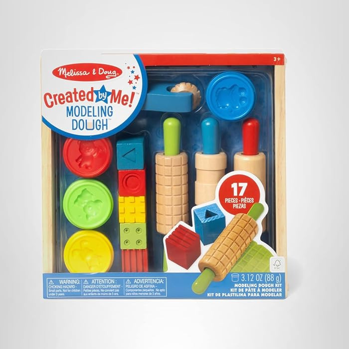 Melissa & Doug Shape, Model, and Mold Clay Activity Set - 4 Tubs of Modeling Dough and Tools | Amazon (US)