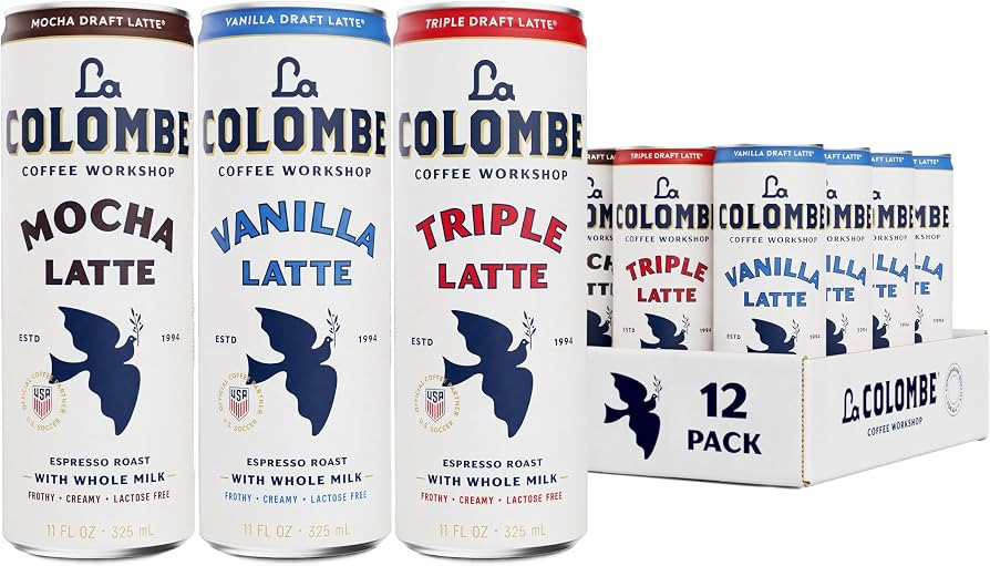 La Colombe draft Latte Variety Pack, 11 fl oz cans (Pack of 12), Includes Triple, Vanilla & Mocha... | Amazon (US)
