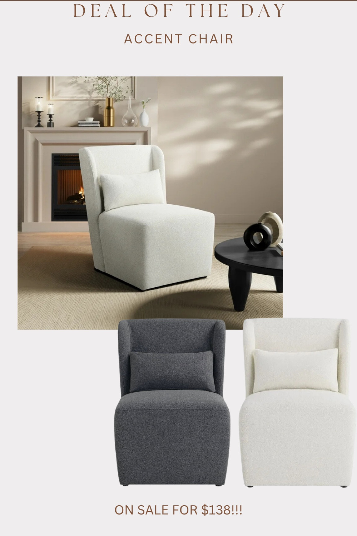 Another brand new Walmart item!!!! I cannot believe the price of this accent chair 🤯🙌🏻 on rollback right now too for only $138!!!! Sellout risk! 

#LTKHome #LTKSaleAlert #LTKStyleTip