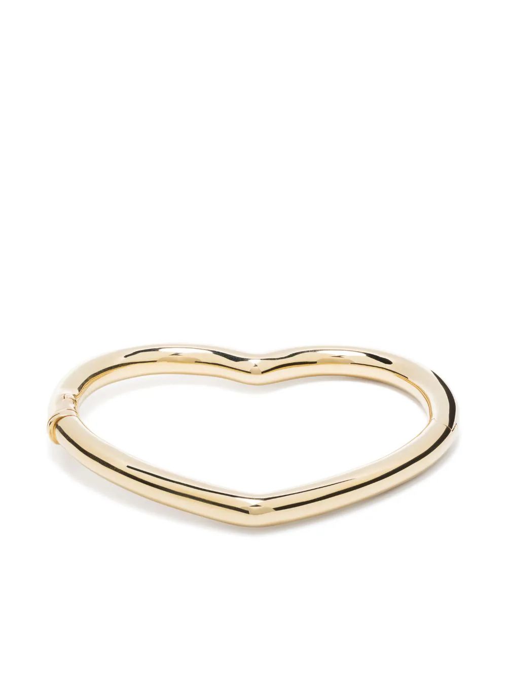 Yvonne Léon 9kt Yellow Gold Jonc Coeur Lisse Bangle - Farfetch | Farfetch Global