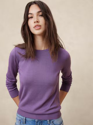 Forever Crew-Neck Sweater | Banana Republic Factory