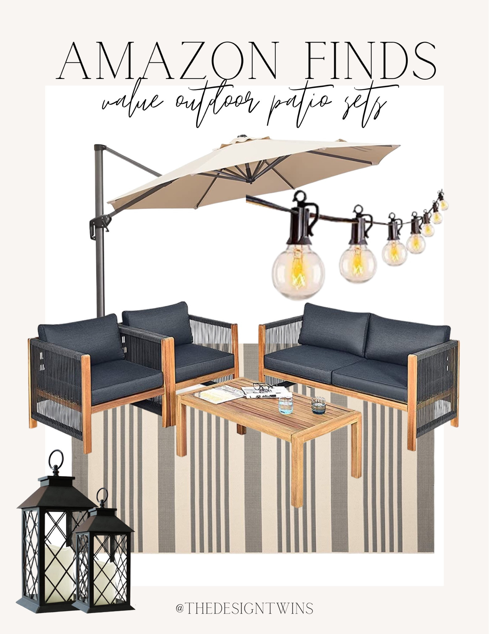 Value outdoor patio sets. Budget friendly. For any and all budgets. Organic modern, traditional, modern farmhouse home decor, accessories and furniture. Neutral, wood nature inspired. Coastal casual home, modern french country.

#LTKhome #LTKFind #LTKstyletip