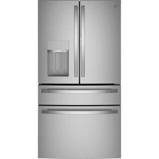 GE Profile 27.9 cu. ft. Smart 4-Door French Door Refrigerator with Door in Door in Fingerprint Re... | The Home Depot