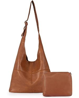 Montana West Hobo Bags Purse for Women Ultra Soft Foldable Shoulder Slouchy Handbags with Coin Pu... | Amazon (US)