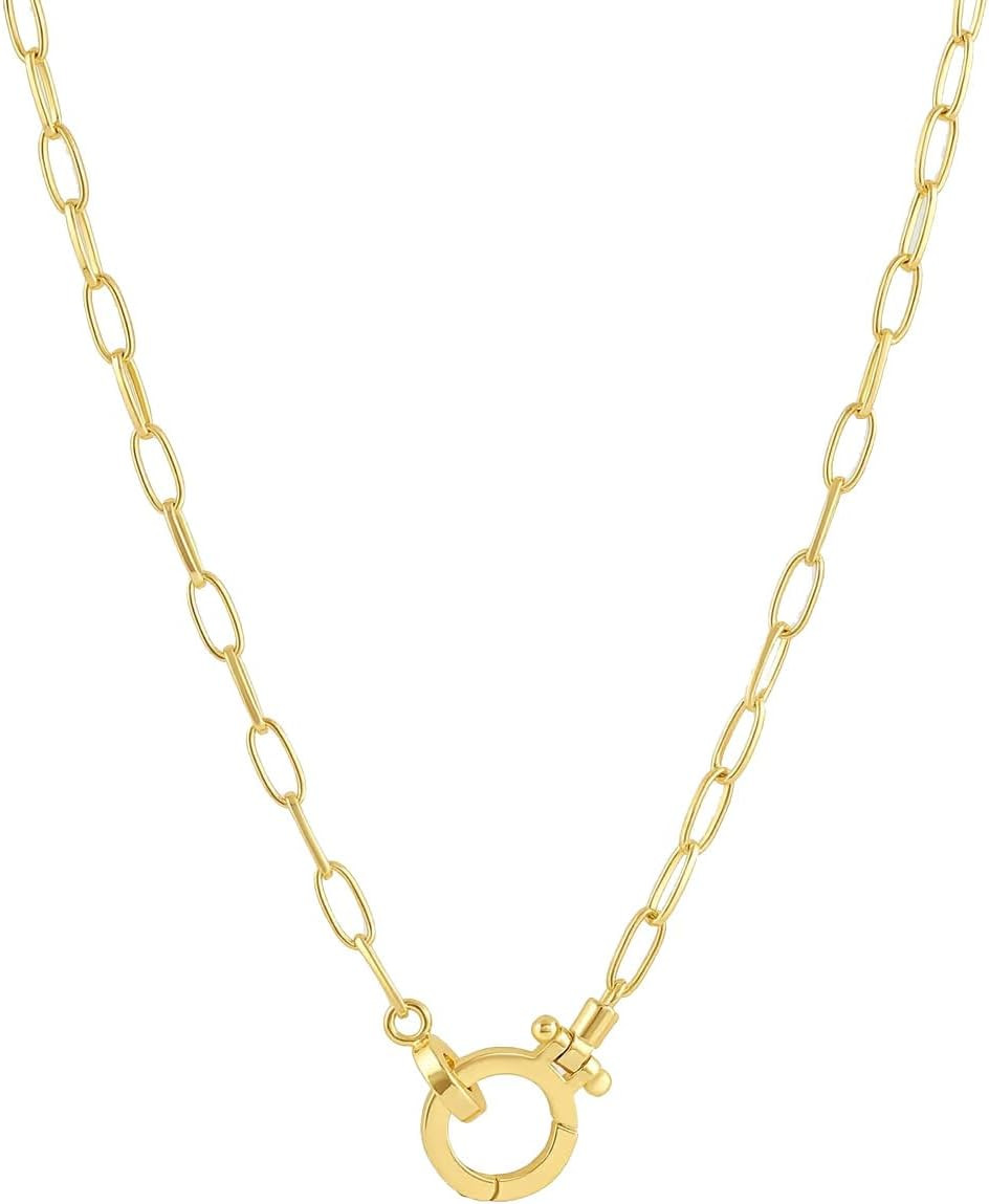 gorjana - Parker Mini Necklace 17 inches - 18k Gold Plated - Adjustable Hinge Closure - Ideal Gift Packaging - Everyday Stack, Layering with Other Jewelry - Long-Lasting | Amazon (US)