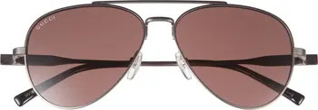 Gucci 57mm Polarized Pilot Sunglasses | Nordstrom | Nordstrom