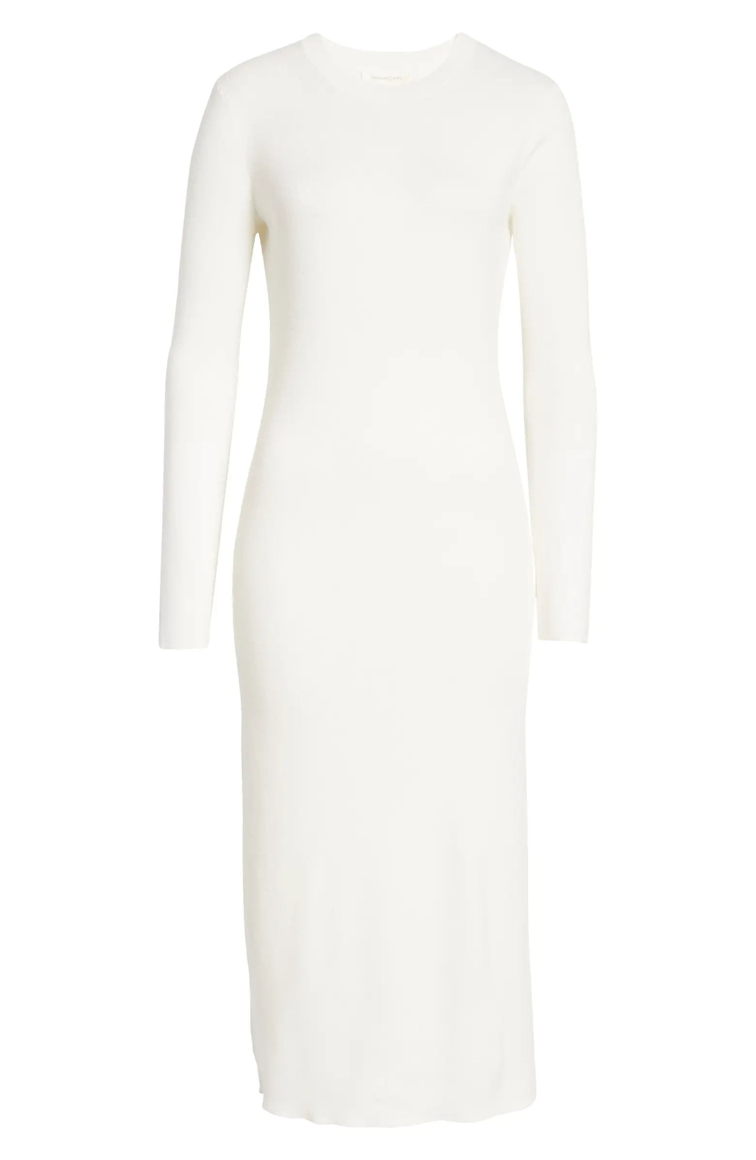 Crewneck Long Sleeve Midi Sweater Dress | Nordstrom