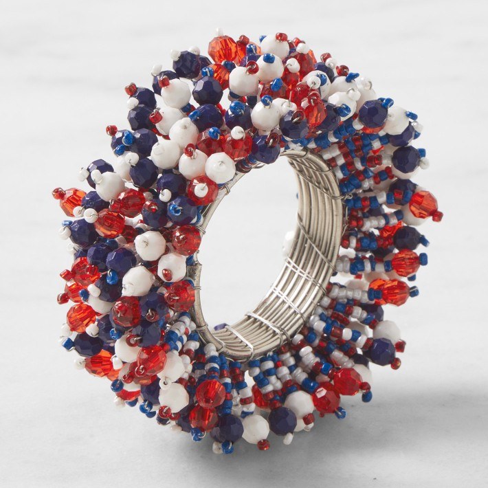 Fourth of July Napkin Rings, Set of 4 | Williams-Sonoma