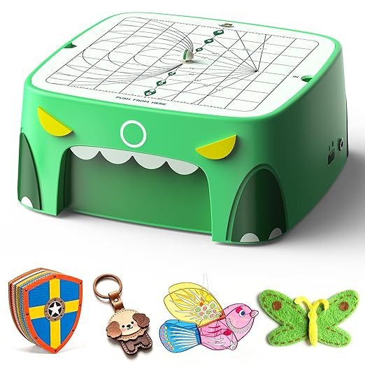 Upgraded Dinosaur Kids Cardboard Cutter for Ages 3+, Safe Bladeless Power Tool for Cardboard Craf... | Amazon (US)