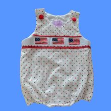 Swiss Dot Flag Boy Bubble | Poppy Kids Co