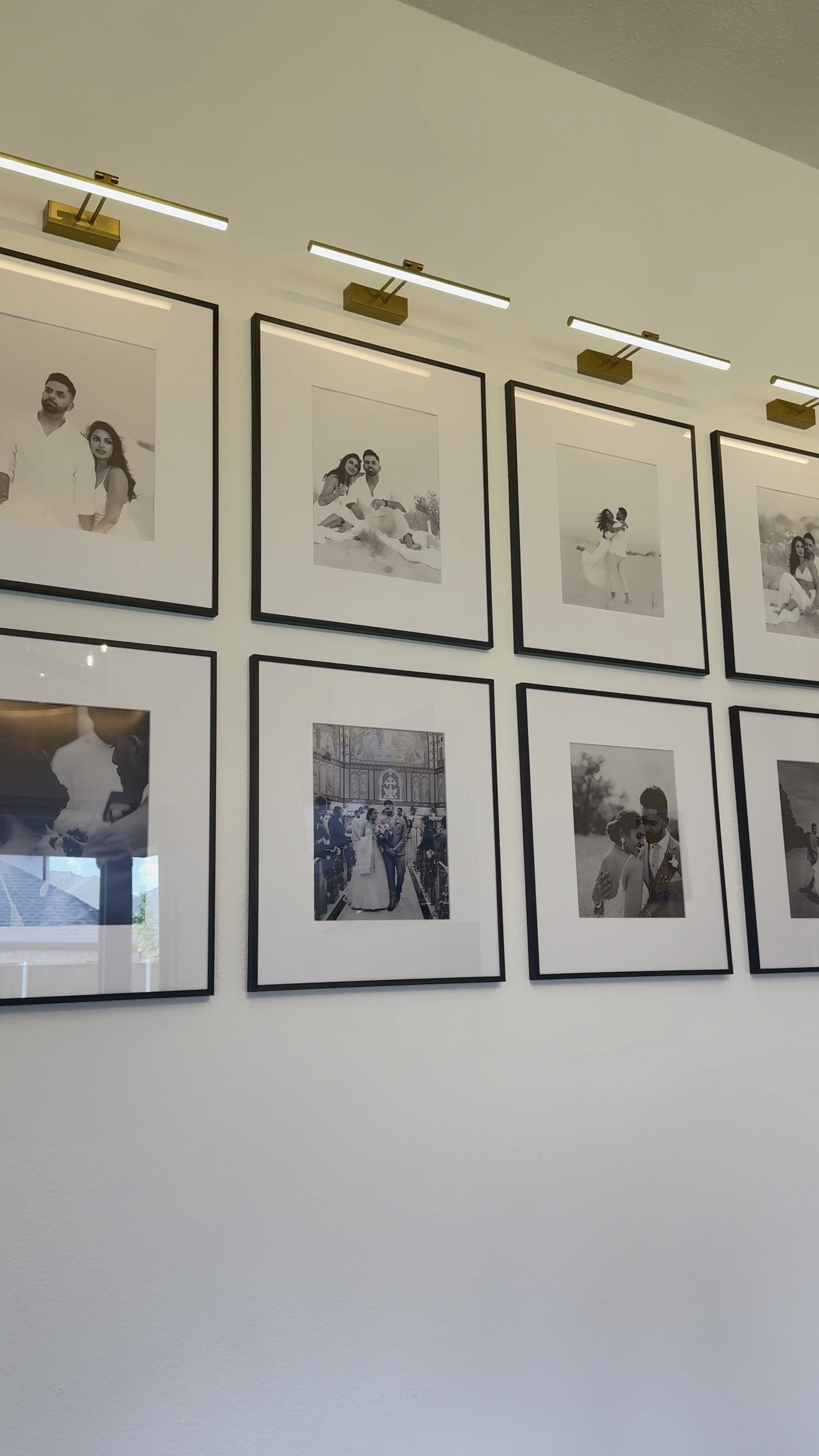 Wedding photos gallery wall! 

Picture frame size 22.4 Inches (L), 19.4 Inches (W)
Accent light color: Copper 
#homedecor #weddingphotos #gallerywall #moderndecor #amazon #target

#LTKHome #LTKFindsUnder50 #LTKWedding