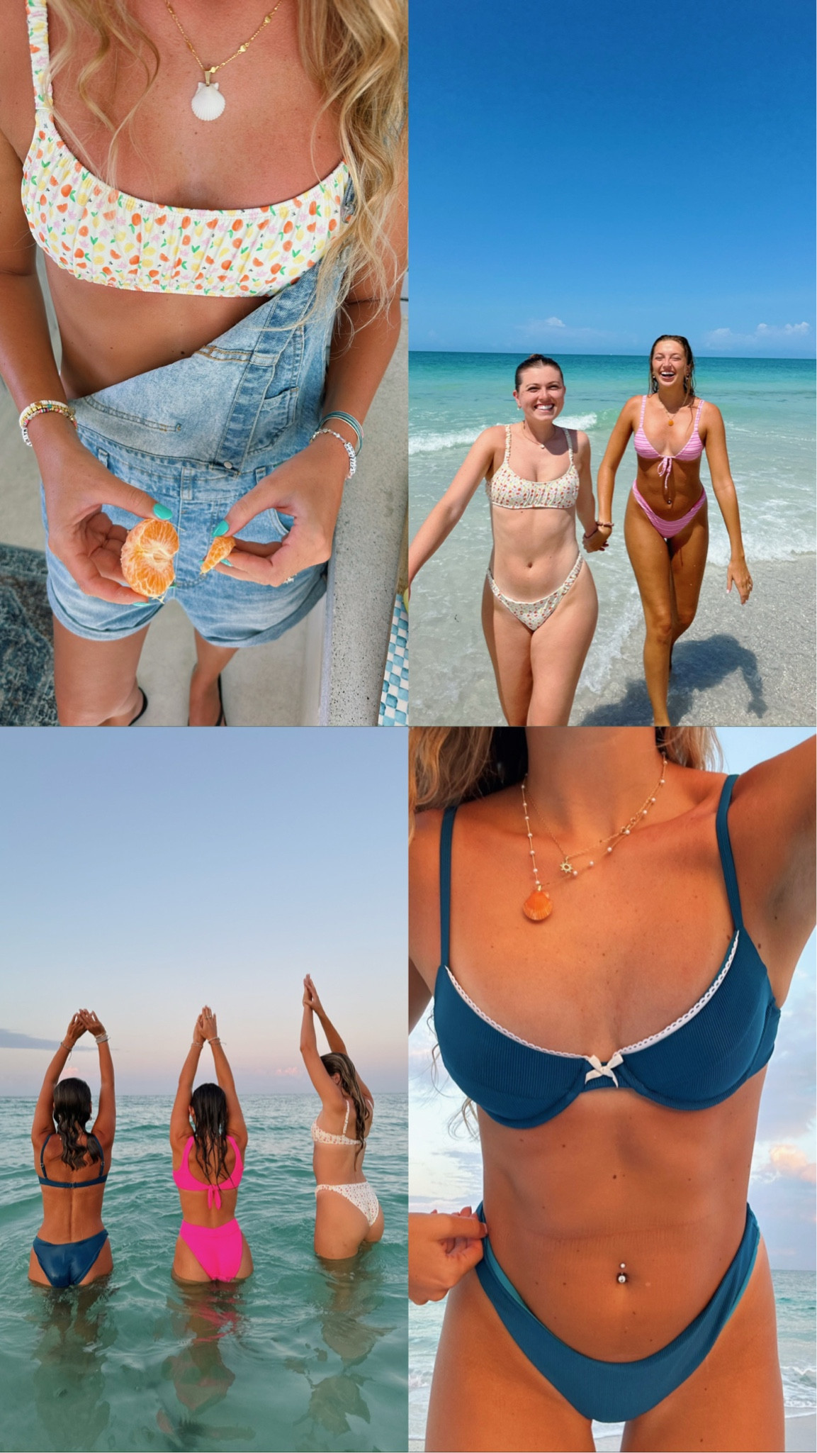 My fav bikinis from The Beach Club 👙 I usually wear a size small top & medium bottom! 🐚