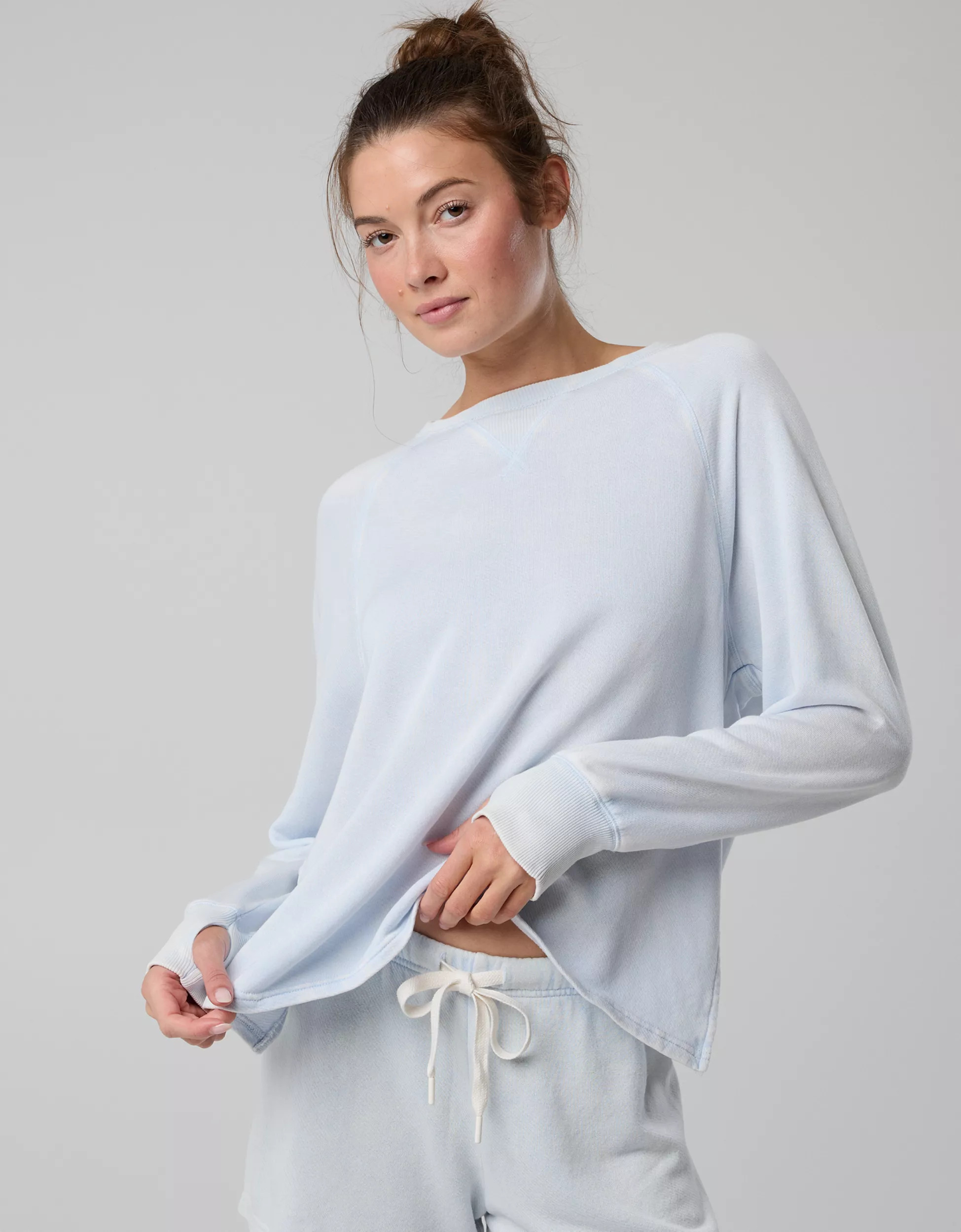 OFFLINE By Aerie Keep It 100 Terry Long Sleeve Crewneck | Aerie