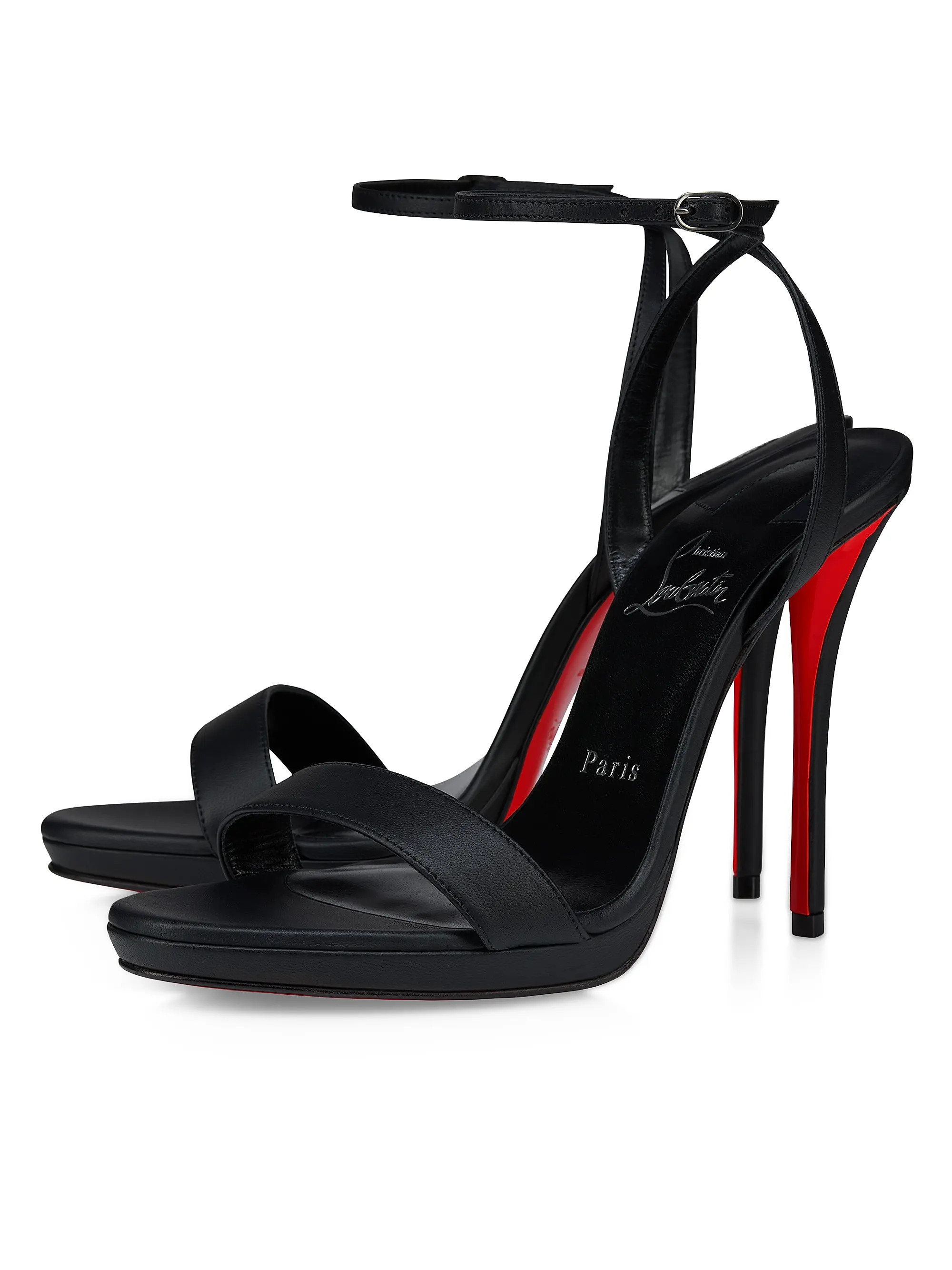 Christian Louboutin Miss Z Queen 120MM Leather Sandals | Saks Fifth Avenue | Saks Fifth Avenue