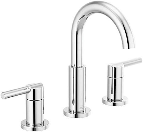 Delta Faucet Nicoli Widespread Bathroom Faucet Chrome, Bathroom Faucet 3 Hole, Bathroom Sink Fauc... | Amazon (US)