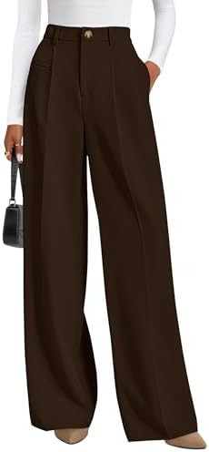 PRETTYGARDEN Womens Wide Leg Dress Pants 2026 Business Casual Flowy Work Palazzo Pants High Waist... | Amazon (US)