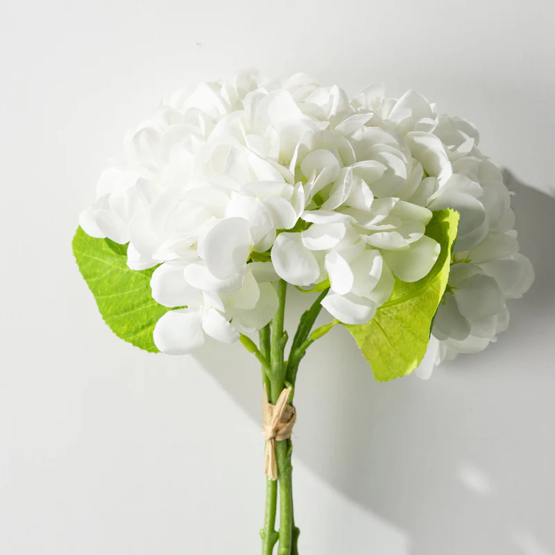 13" White Hydrangea Bundle | Modern Locke