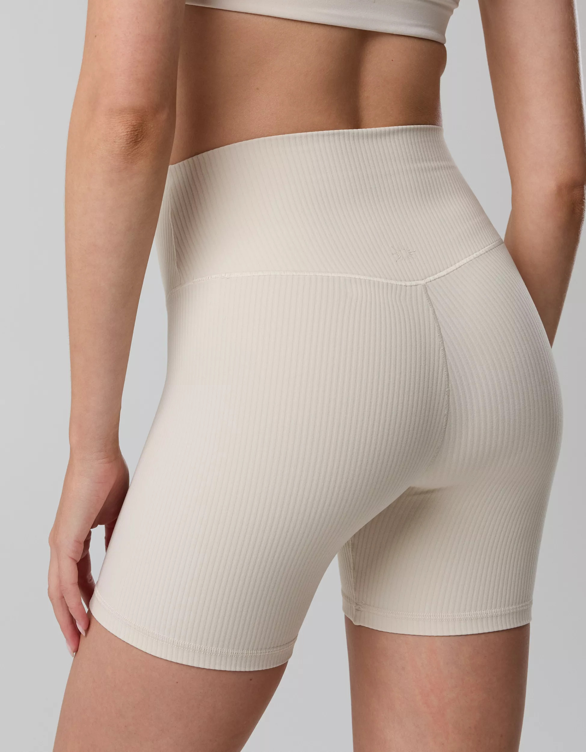 OFFLINE By Aerie Real Me XTRA Ribbed High Waisted 5" Bike Short | Aerie