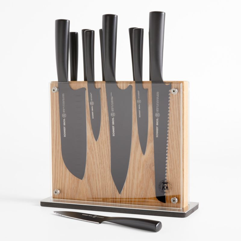 Schmidt Brothers Cutlery Jet Black 12-Piece Knife Set + Reviews | Crate & Barrel | Crate & Barrel
