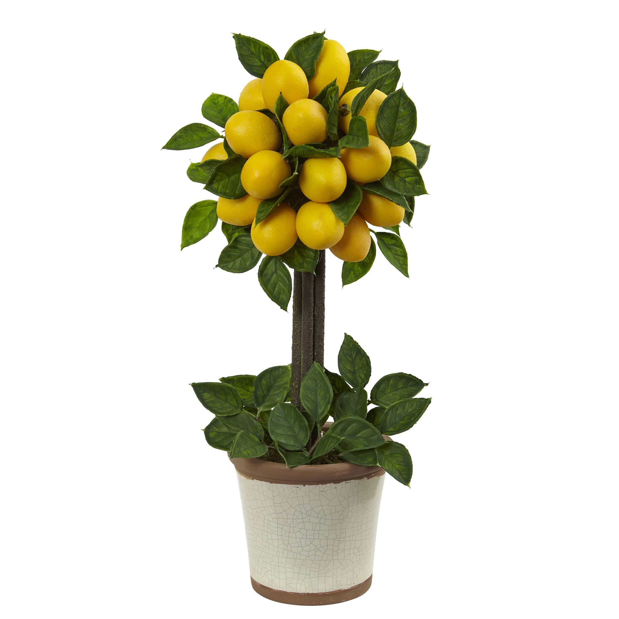 Nearly Natural 18" Lemon Ball Artificial Topiary Arrangement | Walmart (US)