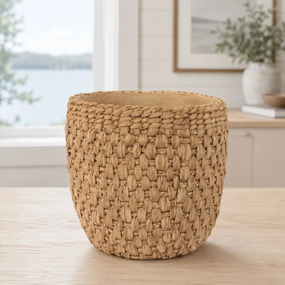 Woven Texture Cement Planter | Wayfair North America