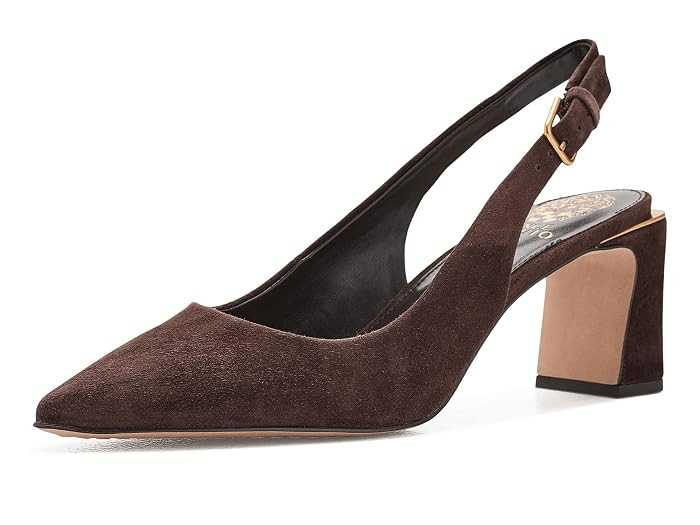 Vince Camuto Hamden Buckle Slingback Pumps High Women's Heels Salsa : 7 M, Leather/Rubber | Zappos.com