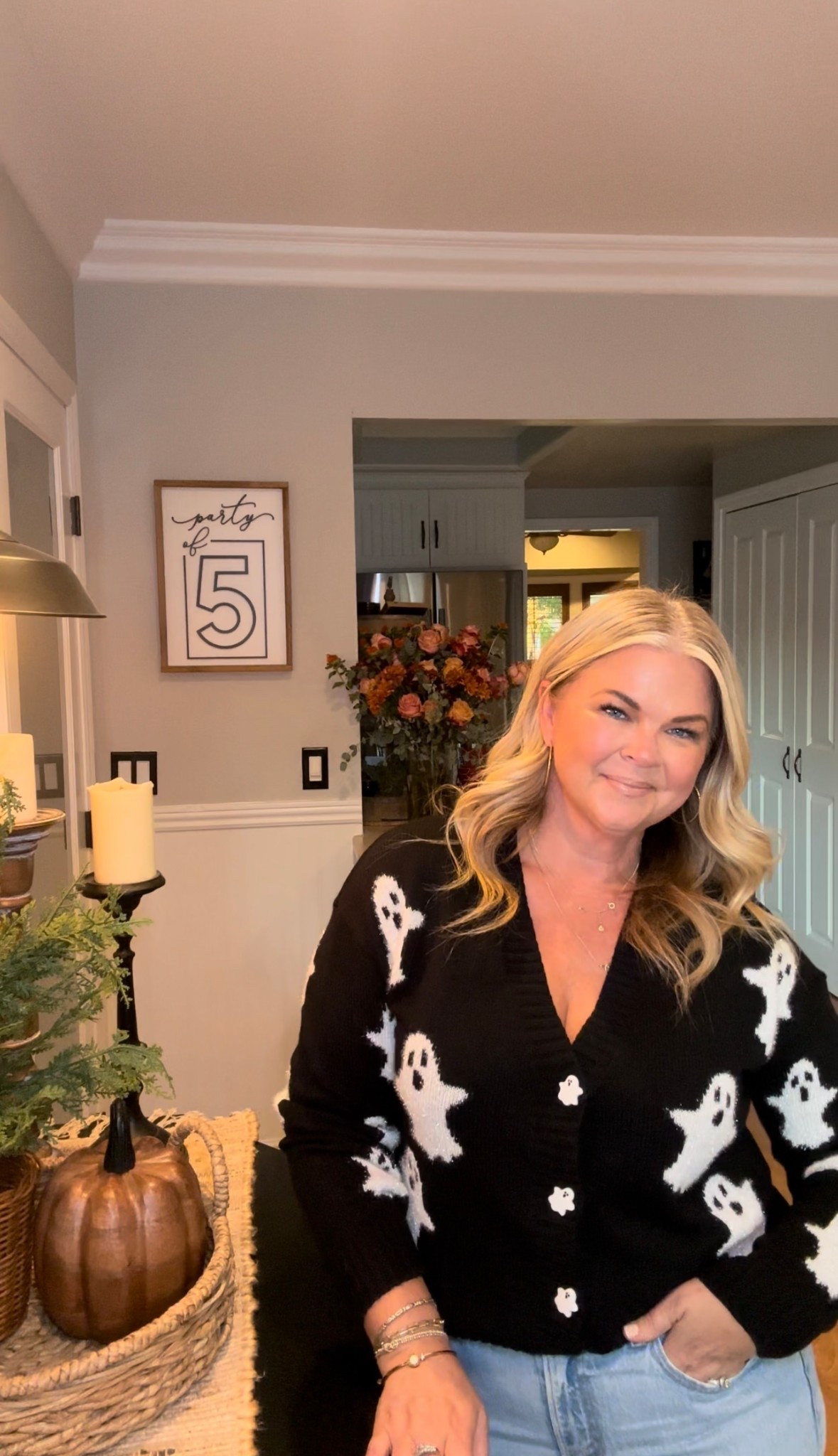 This 🖤👻 Ghost cardigan is so cute! Love the little ghost buttons! A great spooky staple. 

#LTKHalloween #LTKMidsize #LTKOver40