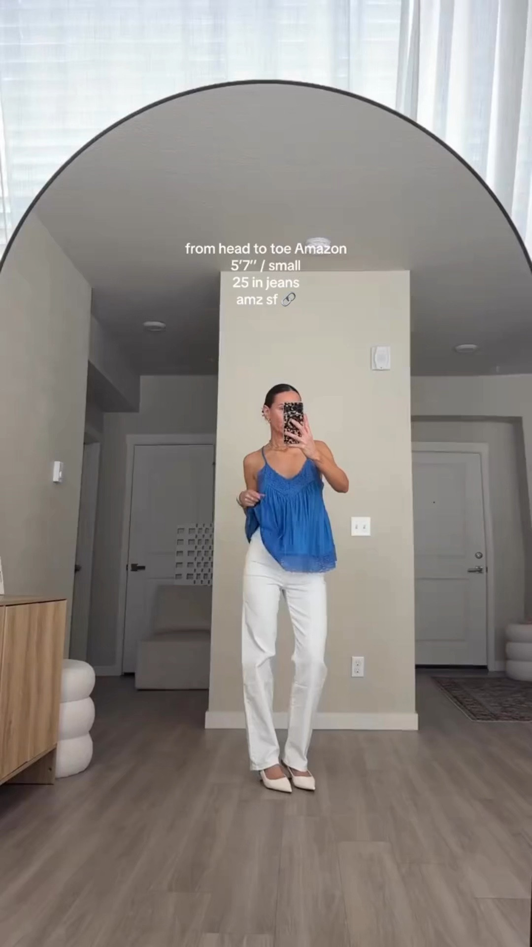 blue lace top