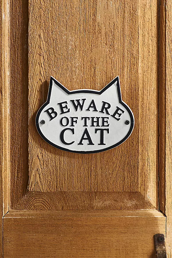 Beware of the Cat Sign | Anthropologie (US)