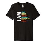 I Am Words of Encouragement Affirmations Laws Of Attraction Premium T-Shirt | Amazon (US)