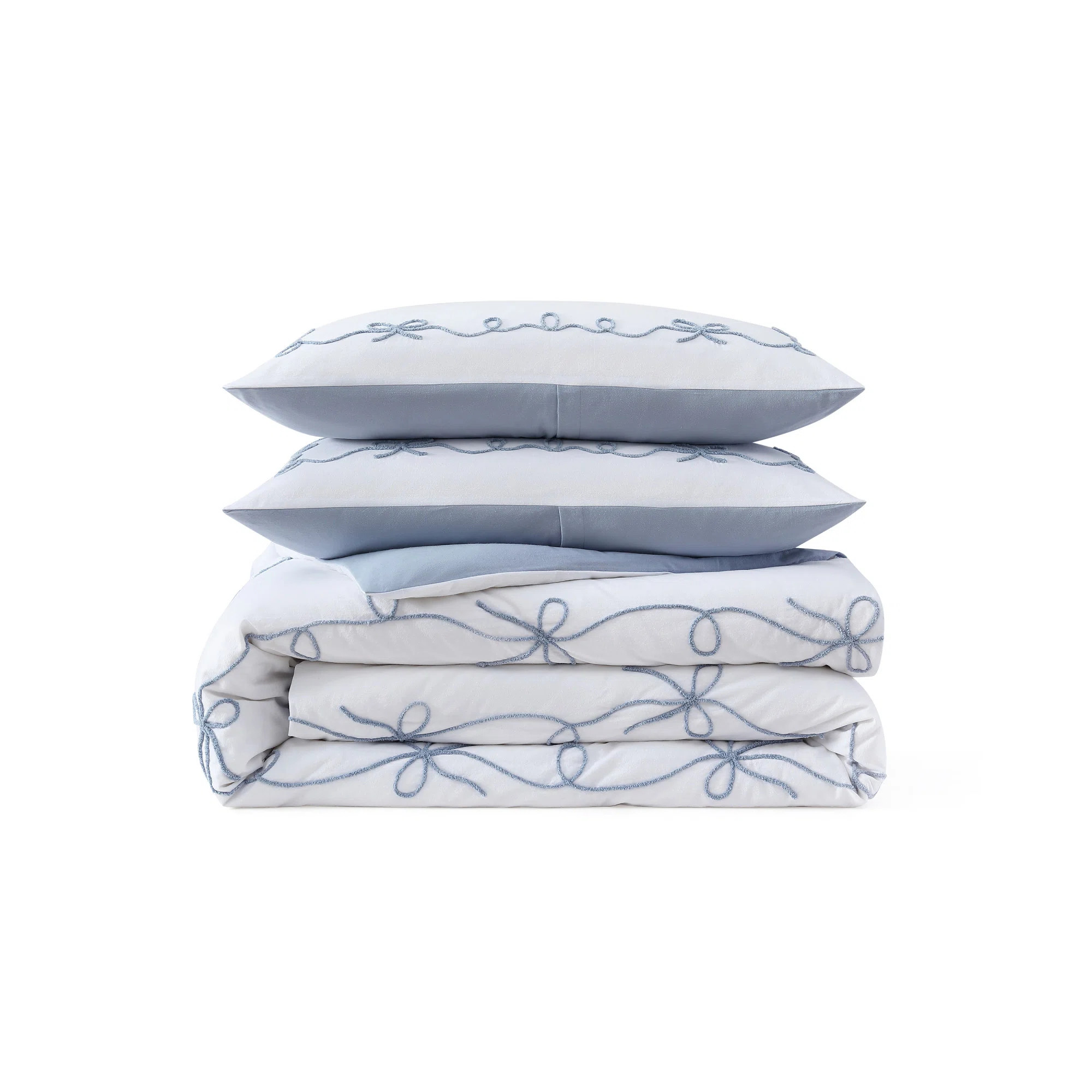 Peri Home Sasha Bows Comforter Set Blue | Wayfair North America