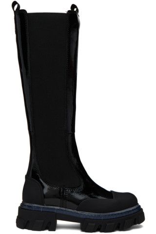 Black Cleated Boots | SSENSE