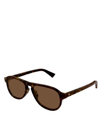 Bottega Veneta Bold Triangle Stud Pilot Sunglasses, 55mm  | Bloomingdale's Jewelry & Accessories | Bloomingdale's (US)