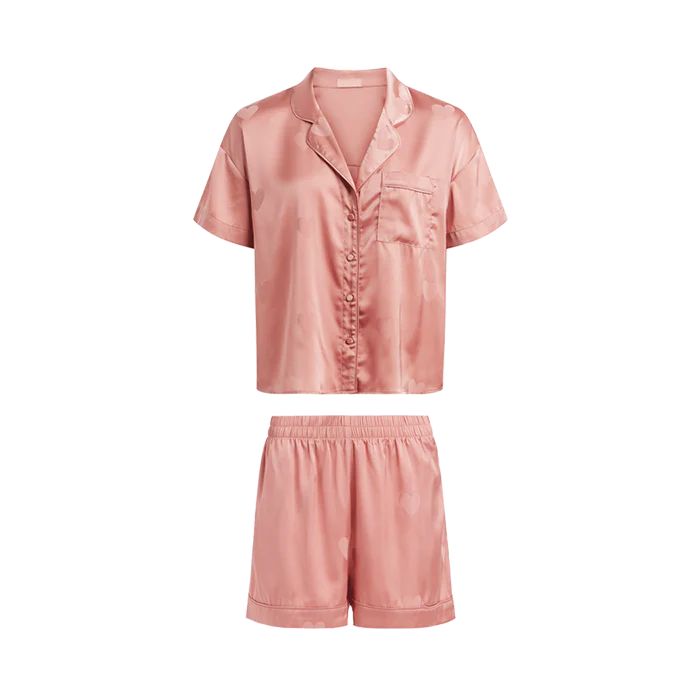 Heart Pajama Set | Dusty Rose | nuuds