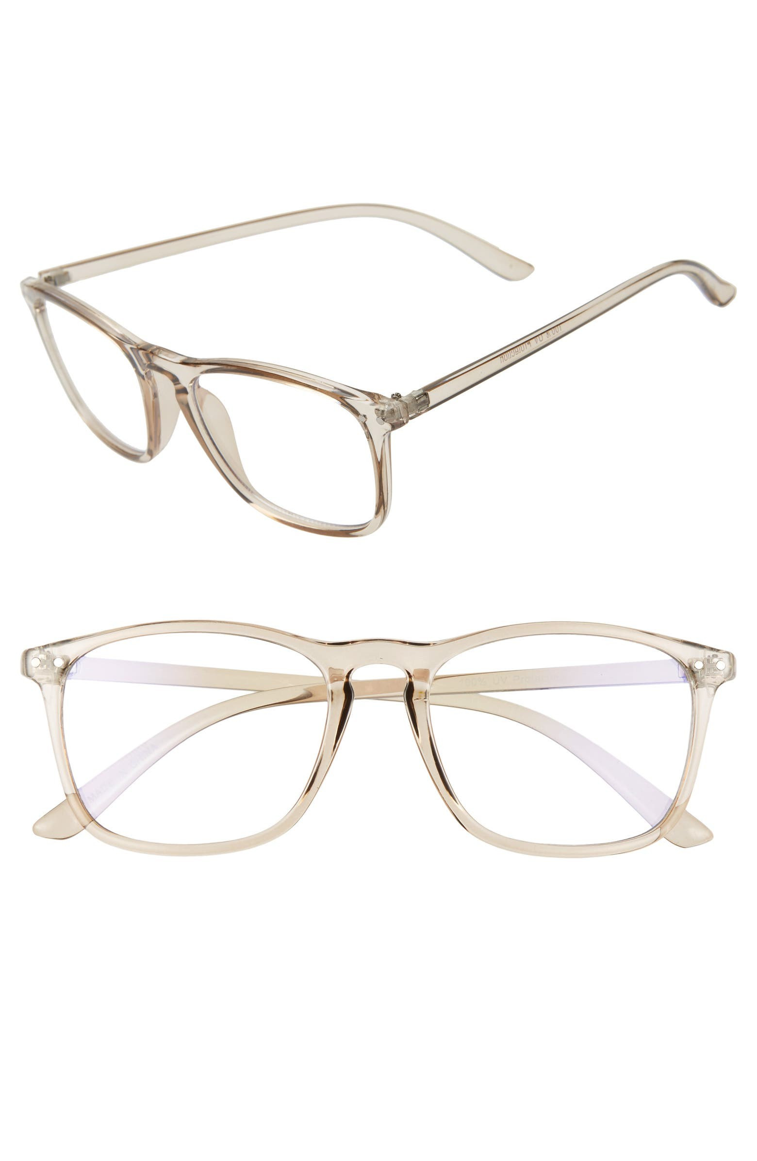 52mm Blue Light Blocking Square Glasses | Nordstrom