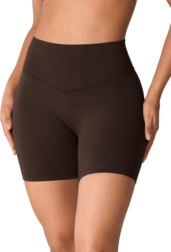 UNISSU Hugcurve No Front Seam Biker Shorts 6'' | High Waisted, Buttery Soft, Booty Flattering, Wo... | Amazon (US)