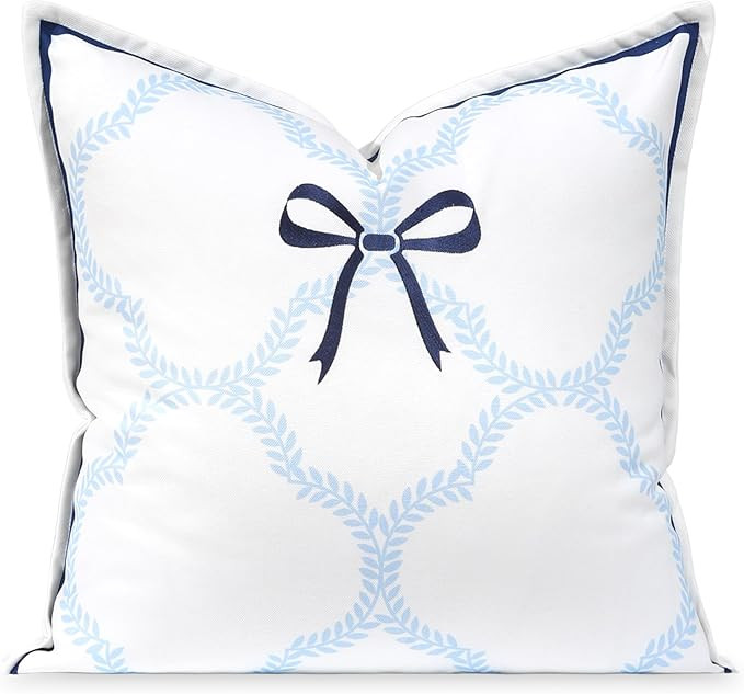 Hofdeco Premium Coastal Hampton Patio Indoor Outdoor Throw Pillow Cover Only, 20"x20" Water Repel... | Amazon (US)