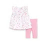 Ditsy Daisy Organic Baby Tunic & Stripe Capri Legging Set | Burts Bees Baby